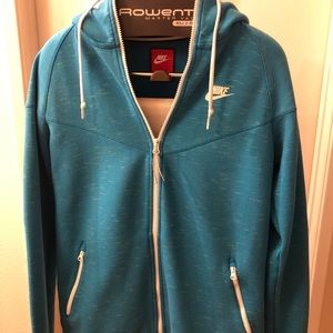 Nike aqua blue medium mens tech fleece jacket. Good used condition